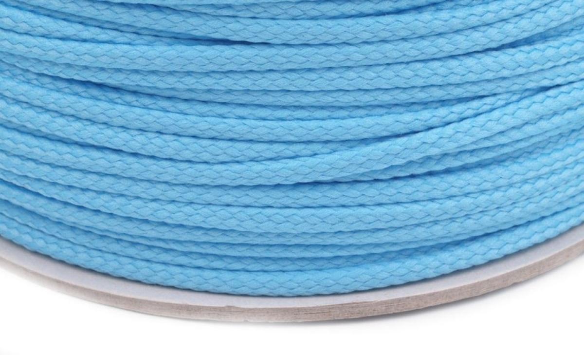 Kordel uni - hellblau  Ø4mm Polyester